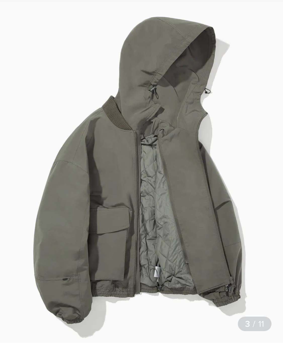 코드그라피 유틸리티 레이어드 후드 MA-1 자켓 상품이미지6