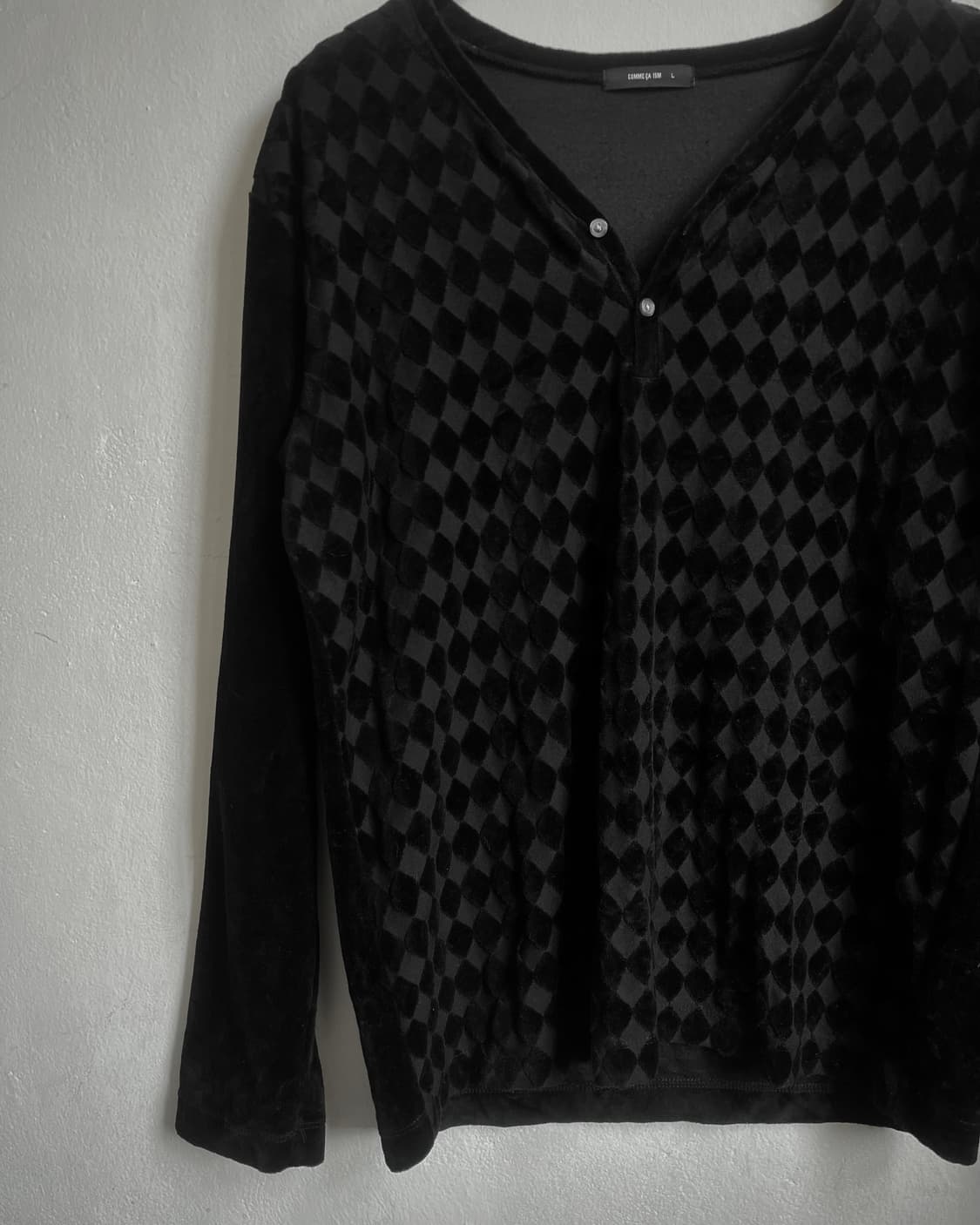 COMME CA ISM Velour Argyle Long-Sleeve 상품이미지5