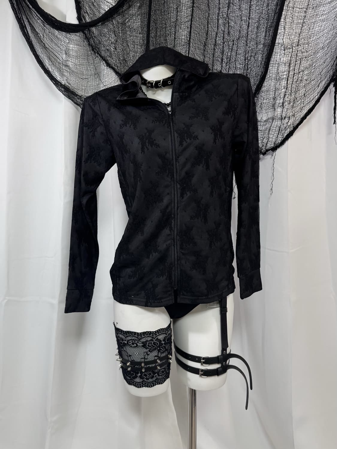 lace hood zip up 상품이미지1