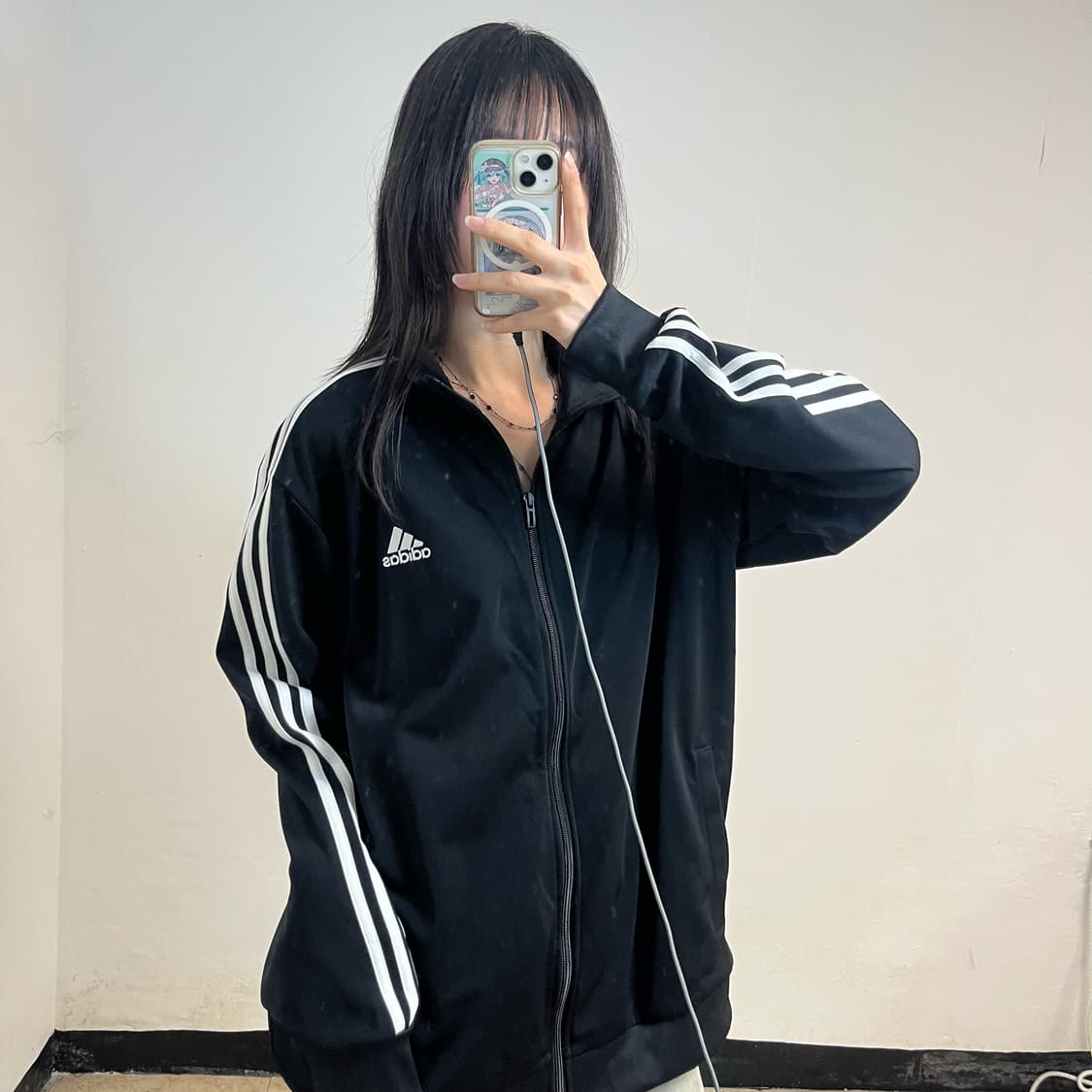 Adidas black track jacket 상품이미지2