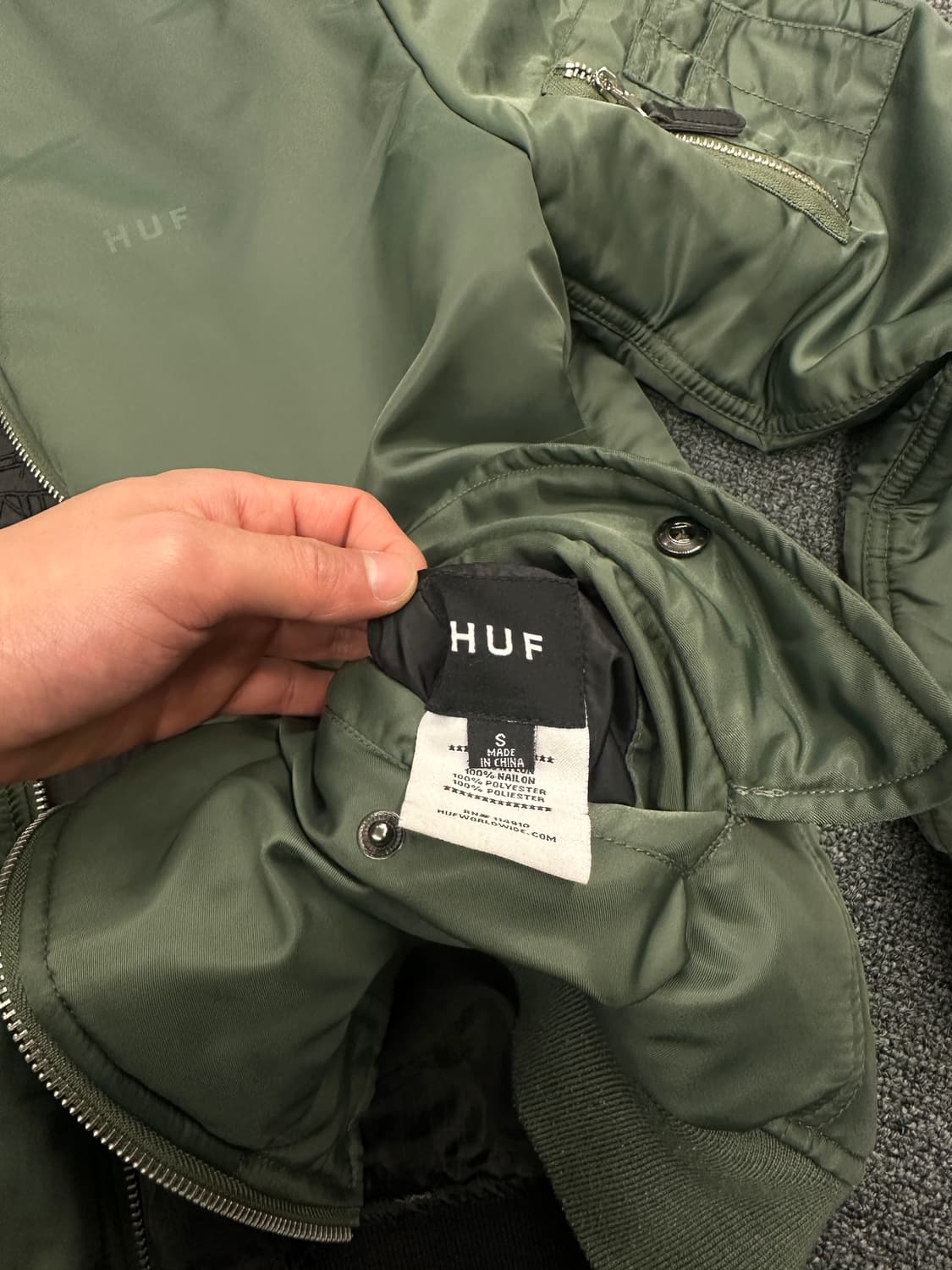 S) HUF 리버시블 봄버자켓 항공자켓  상품이미지9