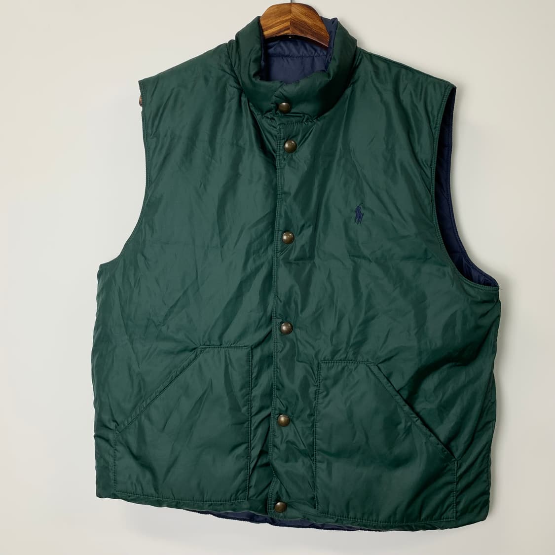 폴로 랄프로렌 네이비 카키 리버시블 조끼 패딩 상품이미지3