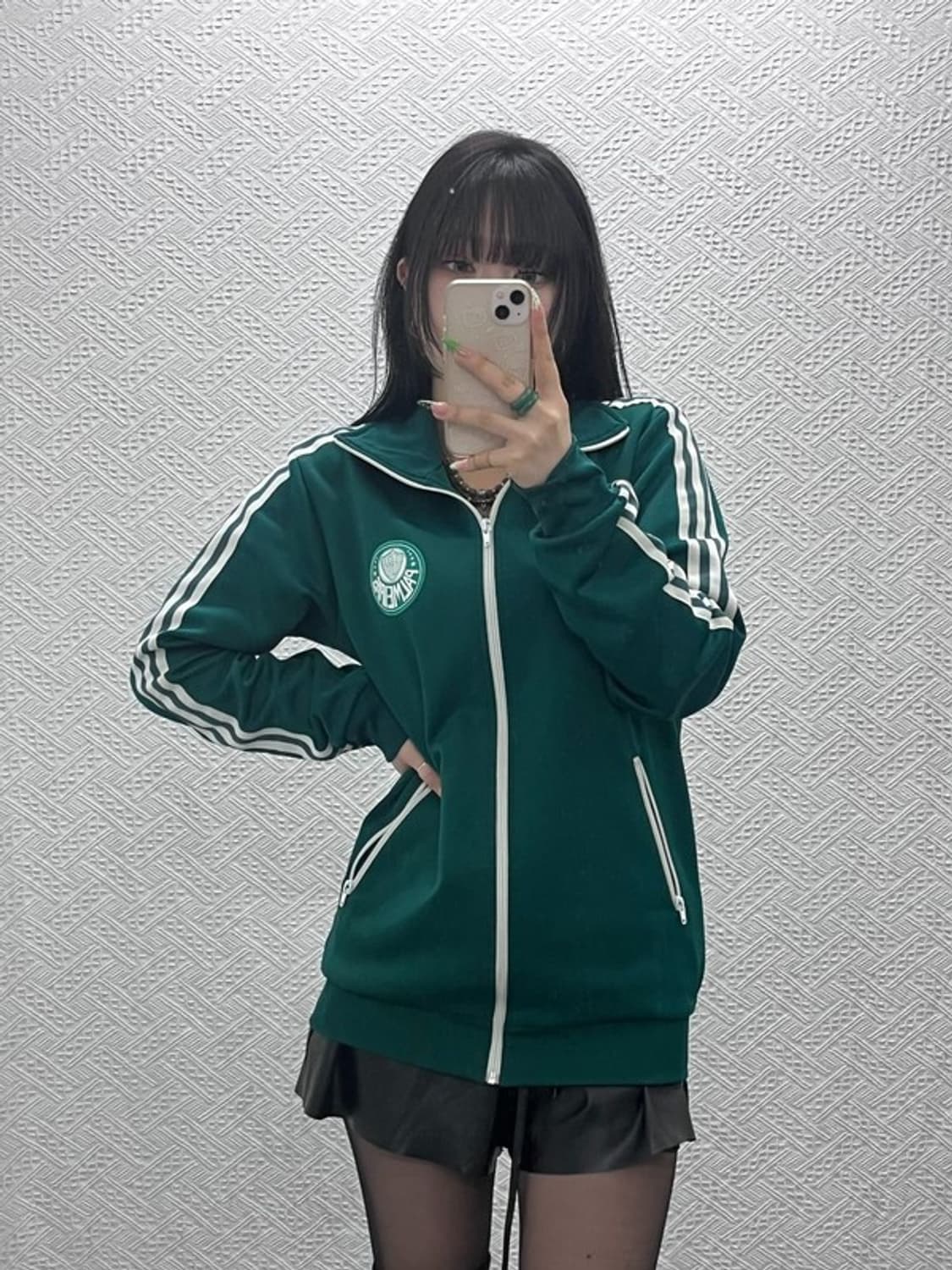 아디다스 팔메이라스 올드스쿨 빅로고 딥그린 져지 집업 95 C09050 상품이미지1