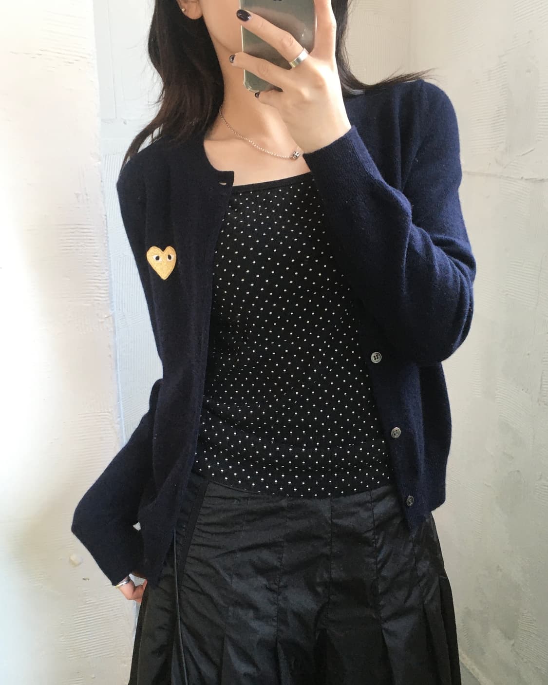 COMMEdesGARCONS 꼼데가르송 골드와펜 네이비컬러 울 가디건 상품이미지1