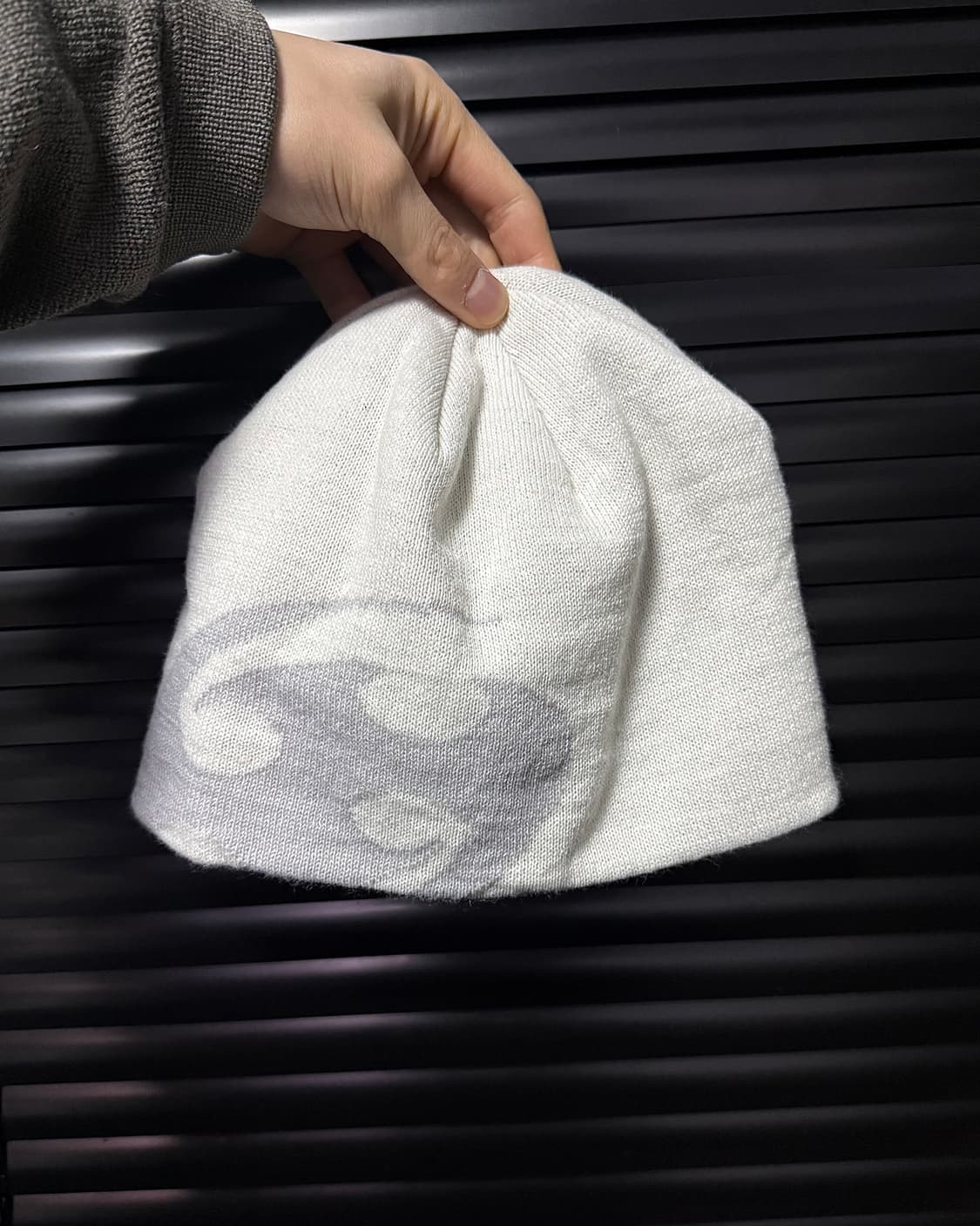 산산기어 25SS 화이트 그레이 회색 흰색 비니 모자 고프코어 스트릿 상품이미지3