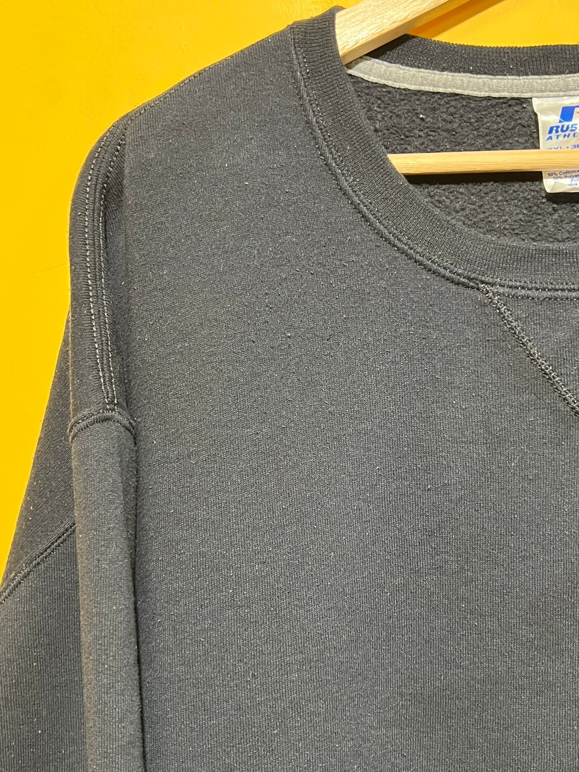 [3XL] 러셀 애슬레틱 무지 기모 맨투맨 네이비 상품이미지3