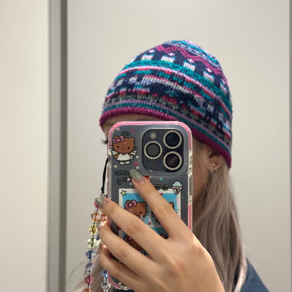 빈티지 패턴 비니 상품이미지5