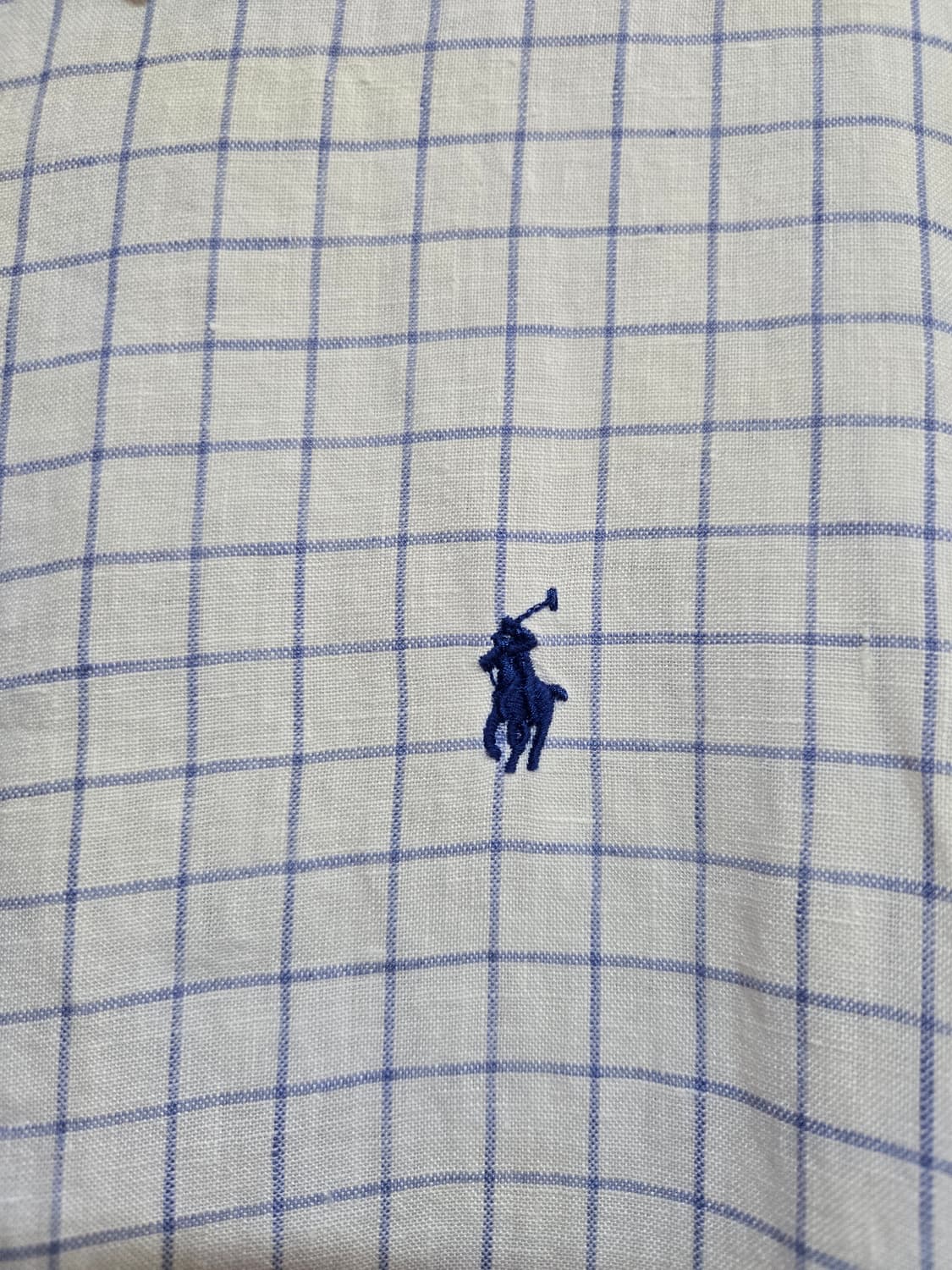 폴로 랄프로렌 남성 체크 린넨 셔츠 상품이미지2