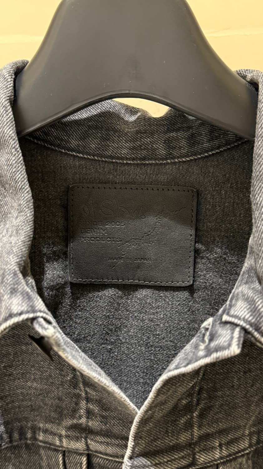 오어슬로우 타잎1 데님 자켓 블랙 상품이미지2