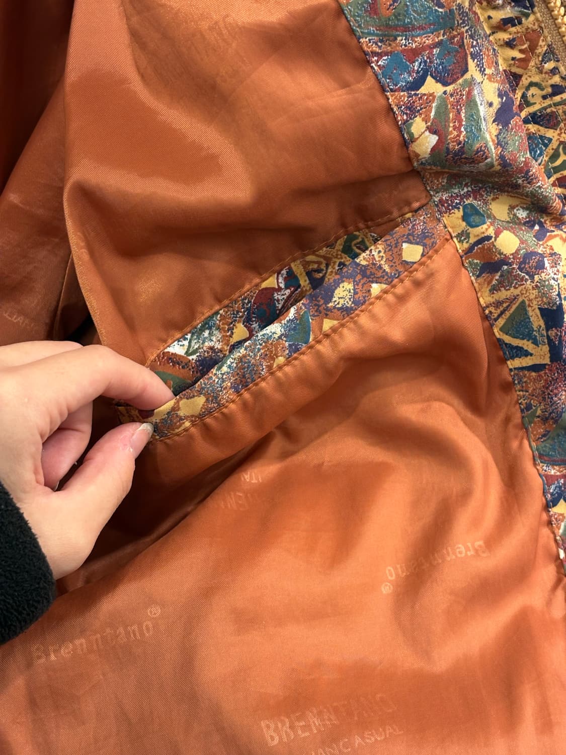 BRENNTANO 패딩 이탈리아 빈티지 남녀공용 패딩 주황색 상품이미지10