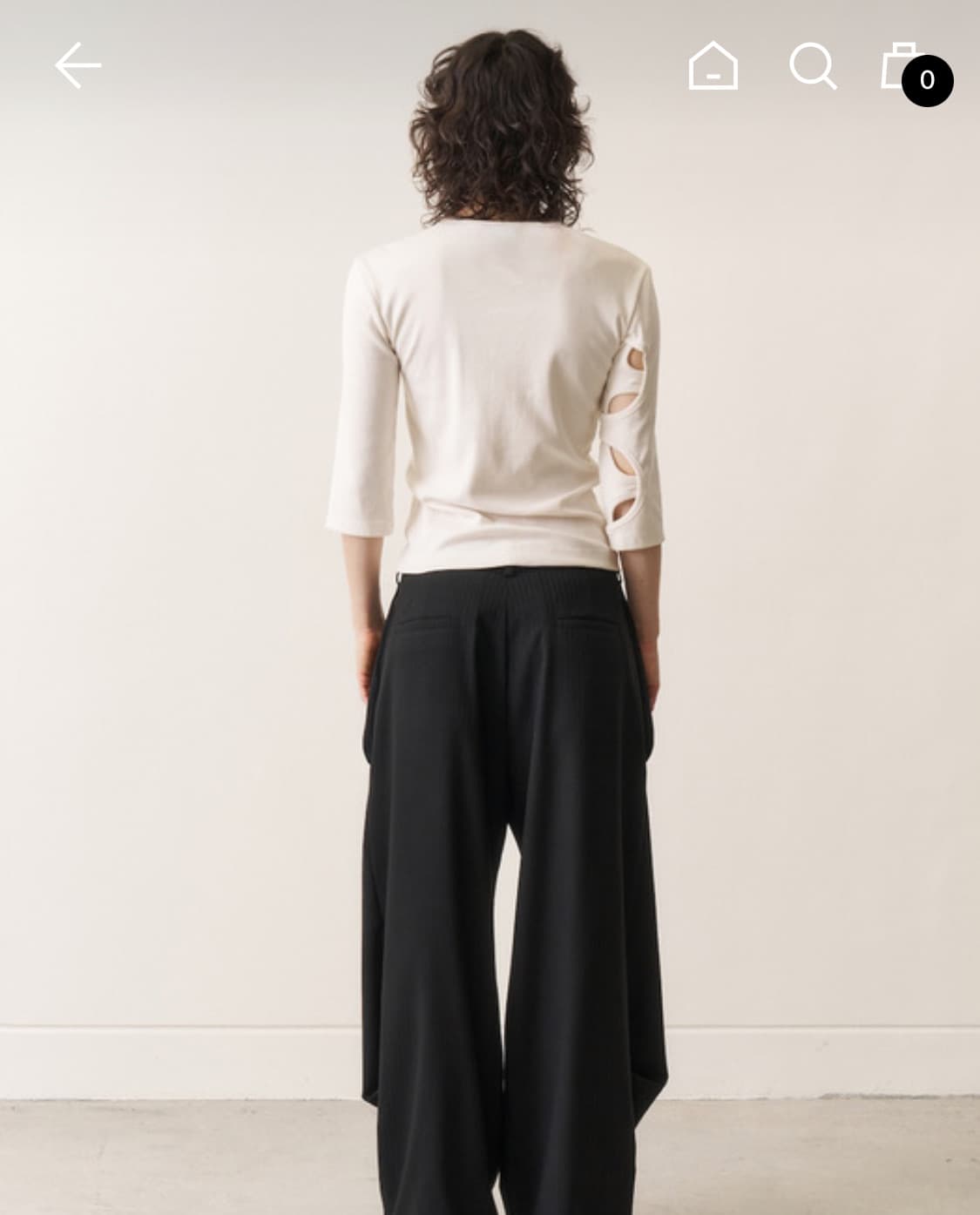 오들리 워크샵 컷아웃 티 3-Quarter Cutout Tee, Smog 상품이미지2