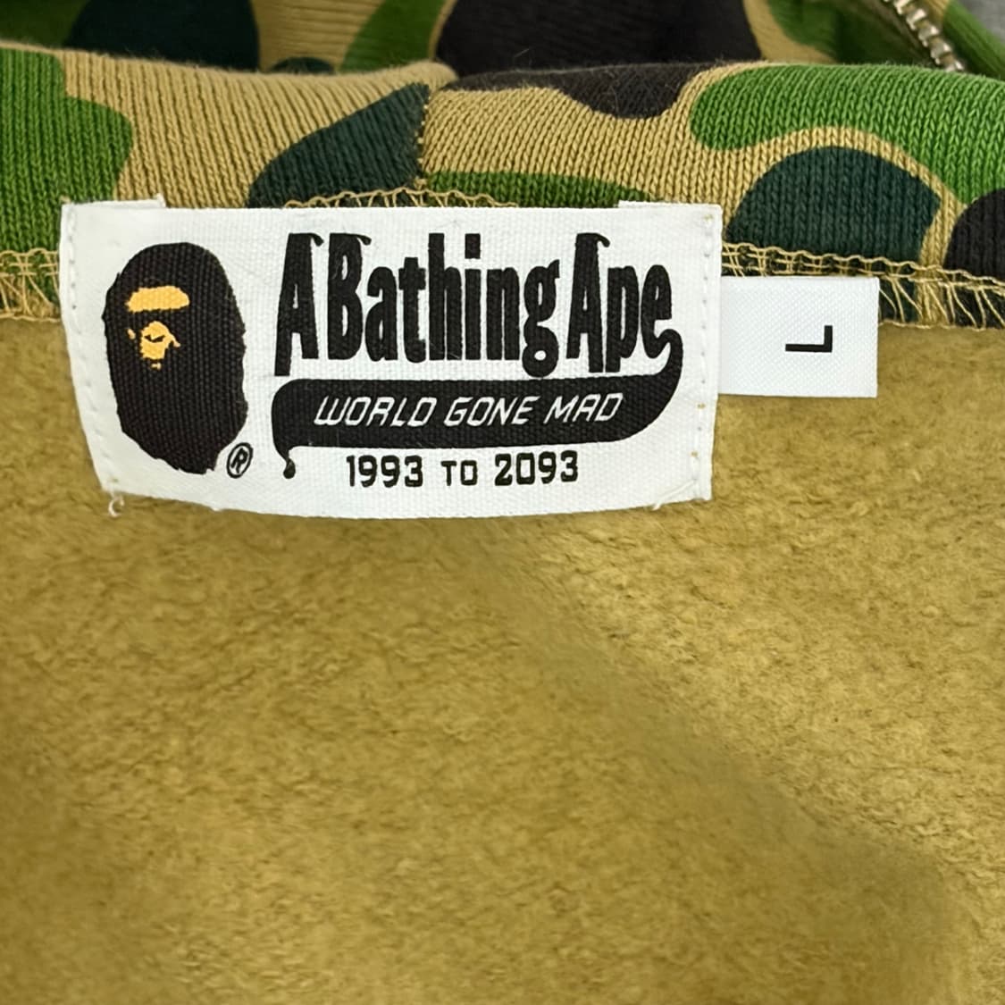 베이프 BAPE 카모 CAMO ABC 2ND HOODIE 후드집업 L 상품이미지3