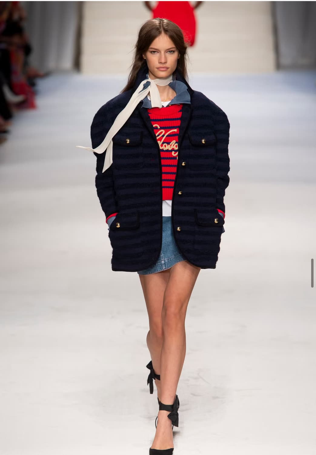 필로소피 디 로렌조 네이비 스트라이프 코트 겸 자켓 상품이미지1