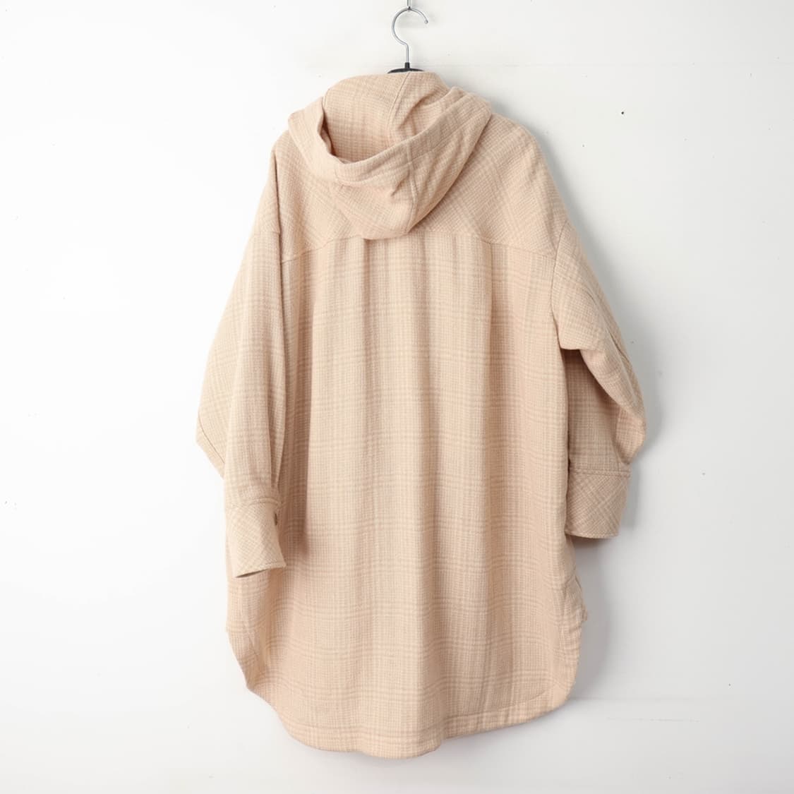 55/써스데이아일랜드 오버핏 후드 체크 셔츠자켓 상품이미지2