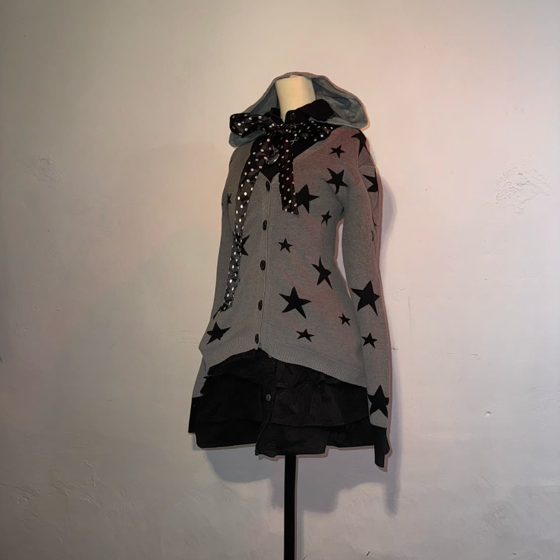 별 패턴 가디건 상품이미지2