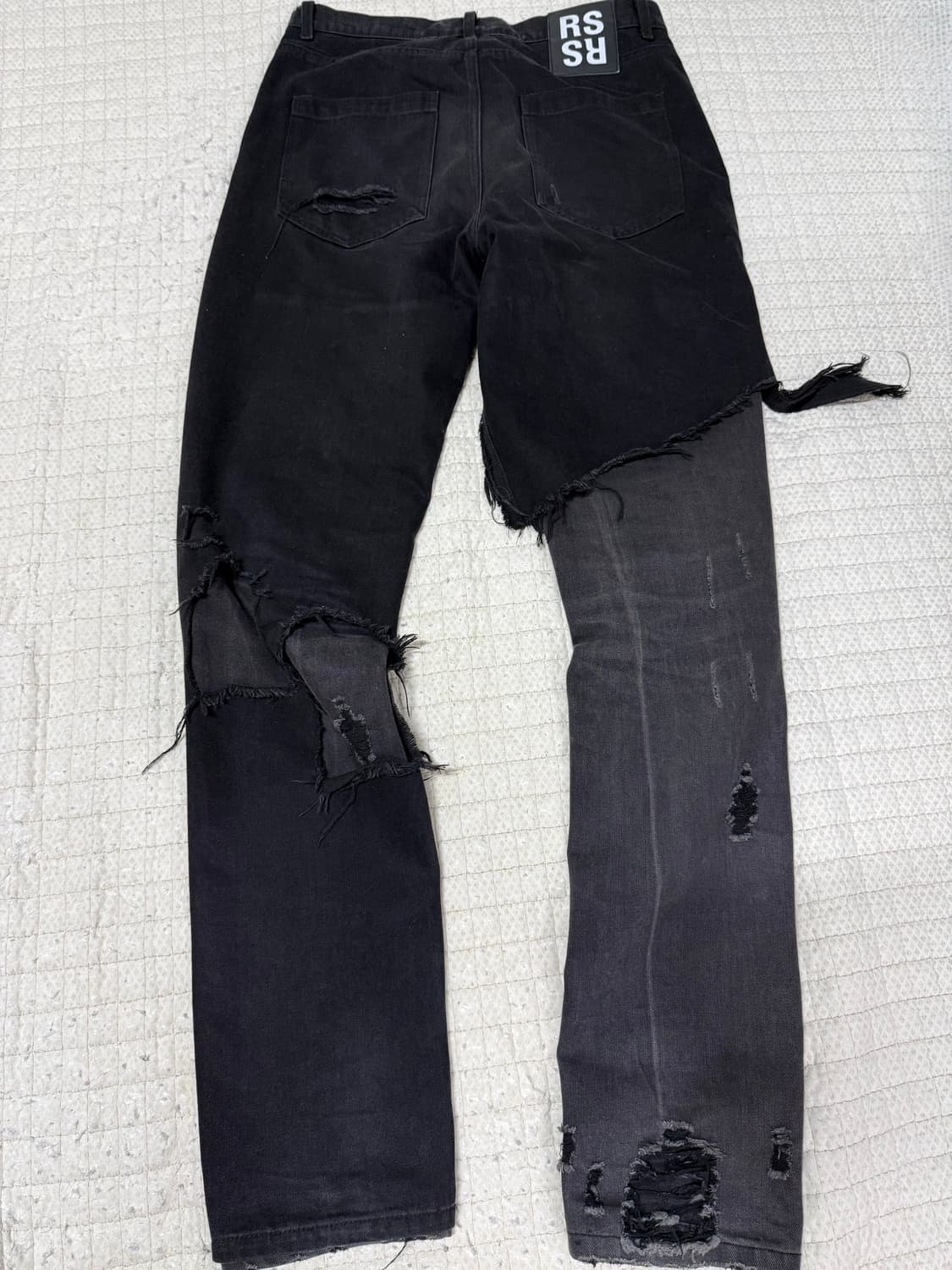 [32] 19aw 라프시몬스 디스트로이드 레이어드 진 흑청 상품이미지2