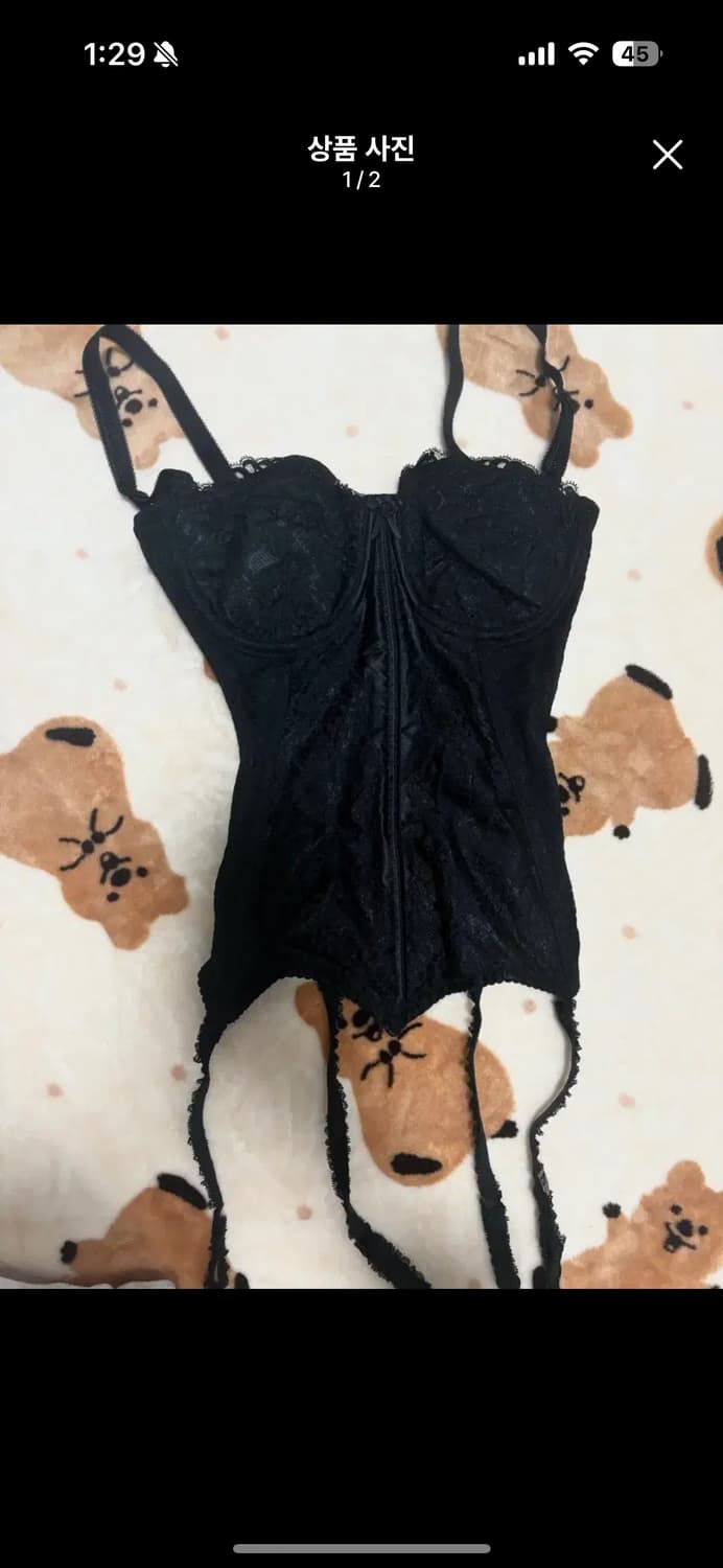 빈티지 고스로리 고딕 코르셋 슬리브리스 상품이미지1