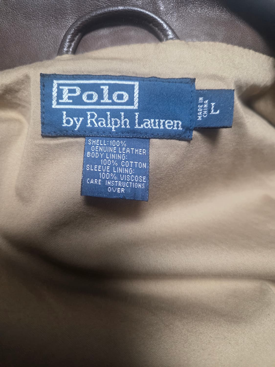 폴로 가죽자켓 브라운 상품이미지3