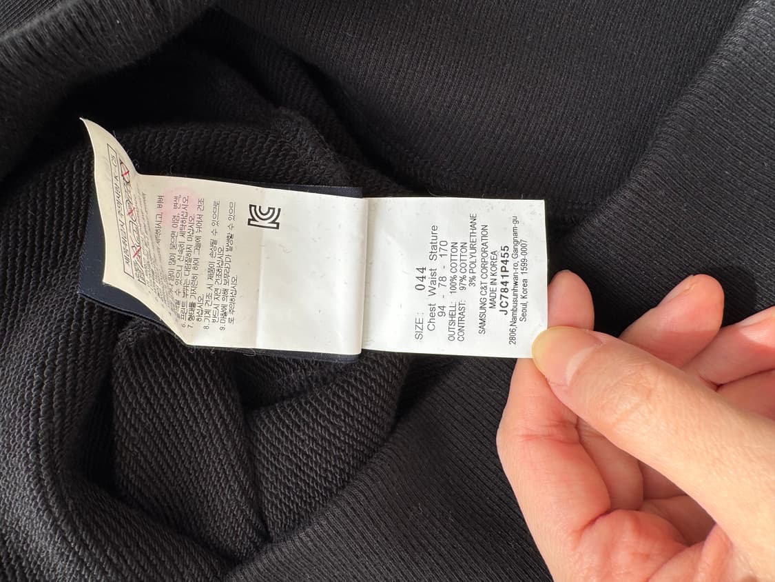 준지 아카이브 프린팅 코튼 후드티 블랙 상품이미지7