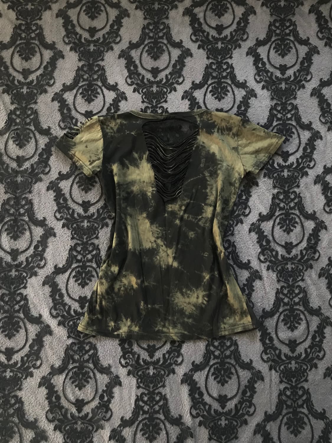 y2k Bernings Sho Archive Slash&Lace tee 상품이미지2