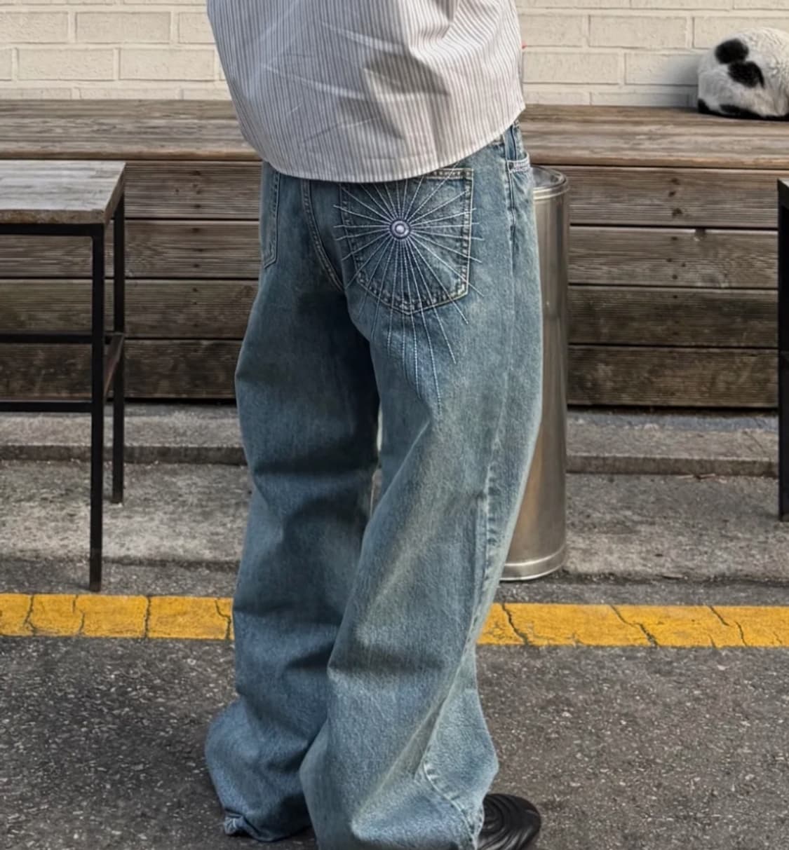 dnsr 스파이더 스티치 데님팬츠 상품이미지2