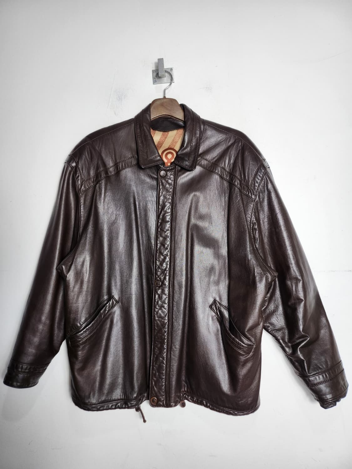 빈티지 브라운 가죽 자켓 상품이미지1