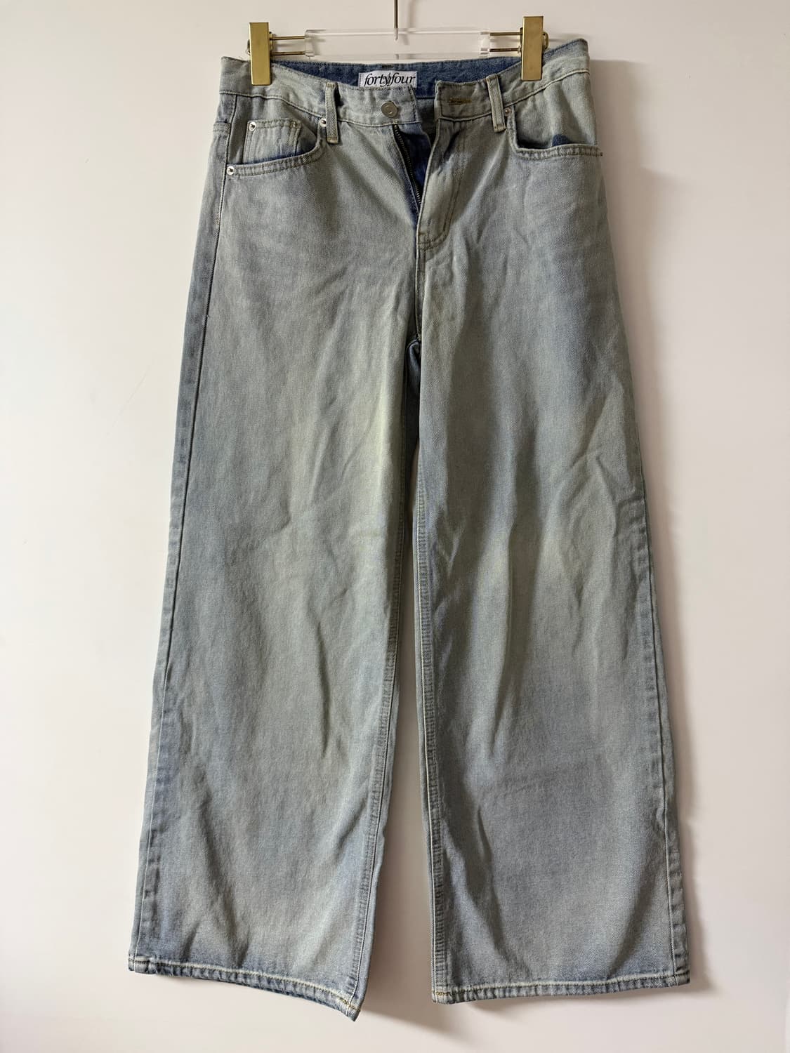 새상품 여자 기모 와이드 청바지 M 상품이미지1