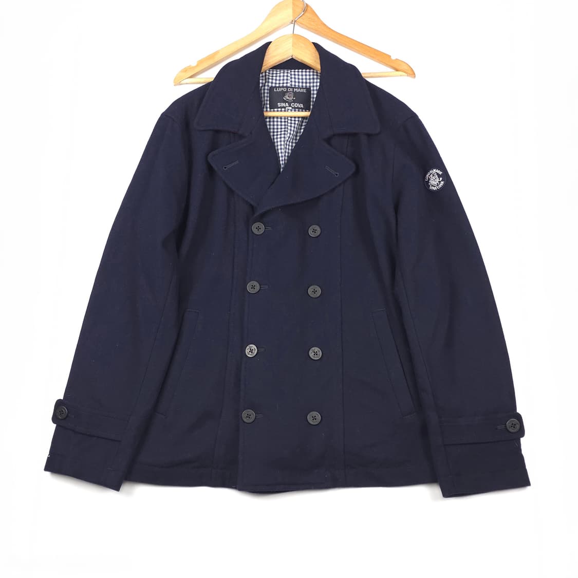 시나코바 더블버튼 울 자켓 네이비 (L) 상품이미지1