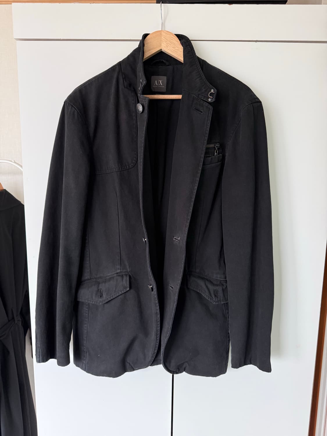 Military style jacket (black, L) 상품이미지3
