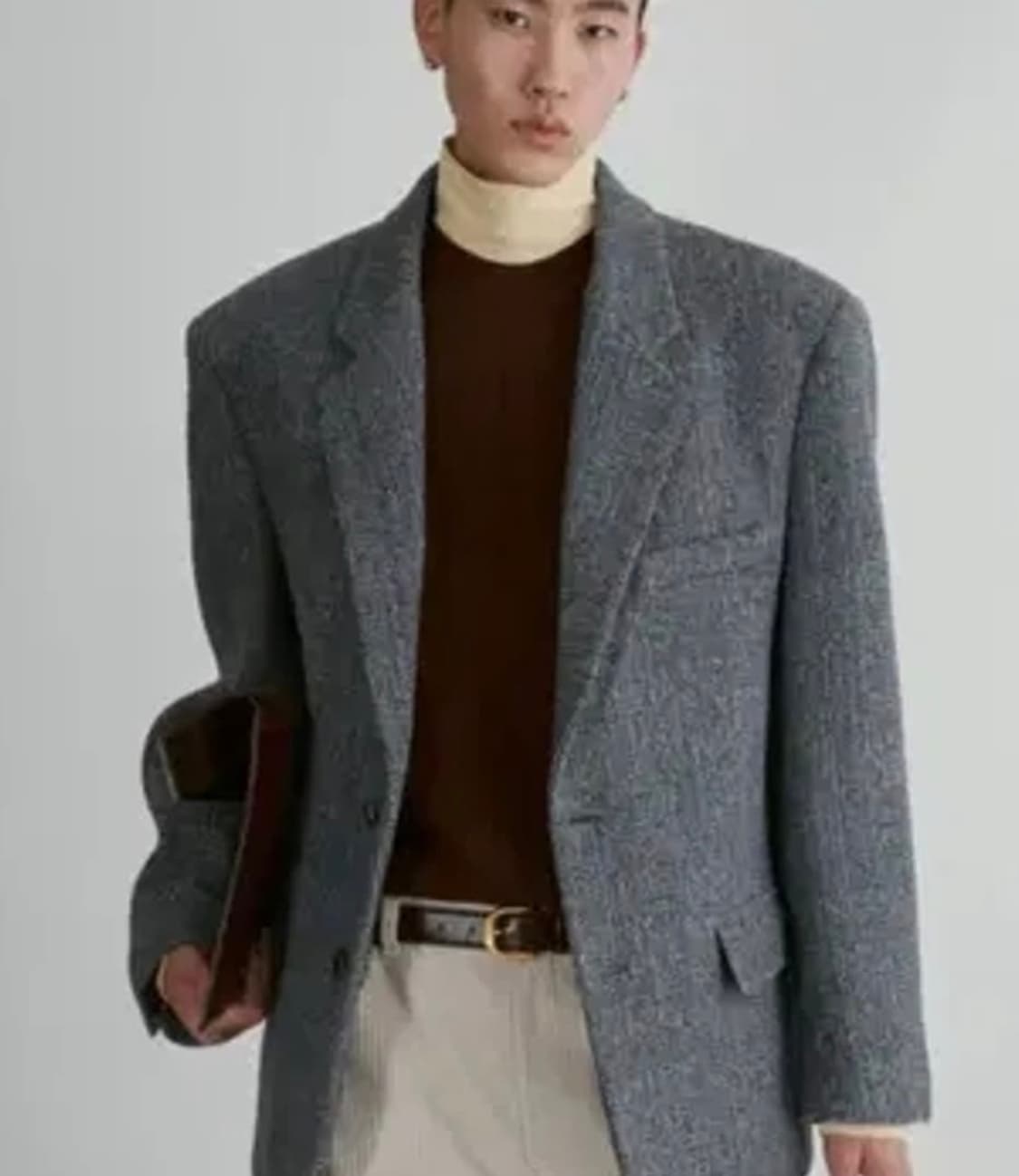 렉토(RECTO) 서스테이너블 울 블렌드 오버사이즈 자켓 - L사이즈 상품이미지1