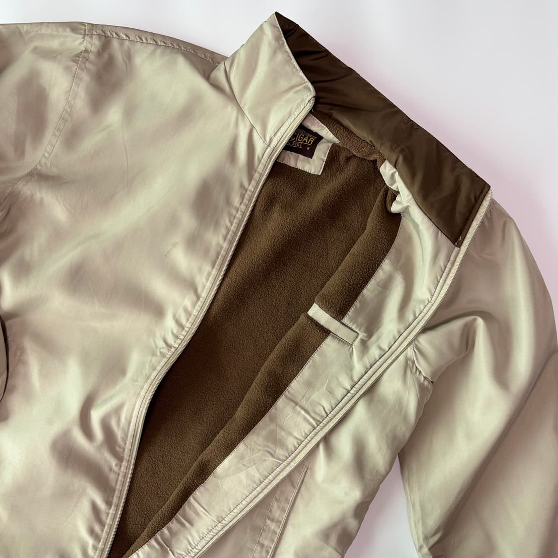 도그 시가(DOG CIGAR) 플리스 라이닝 샌드 베이지 워크 자켓 상품이미지4
