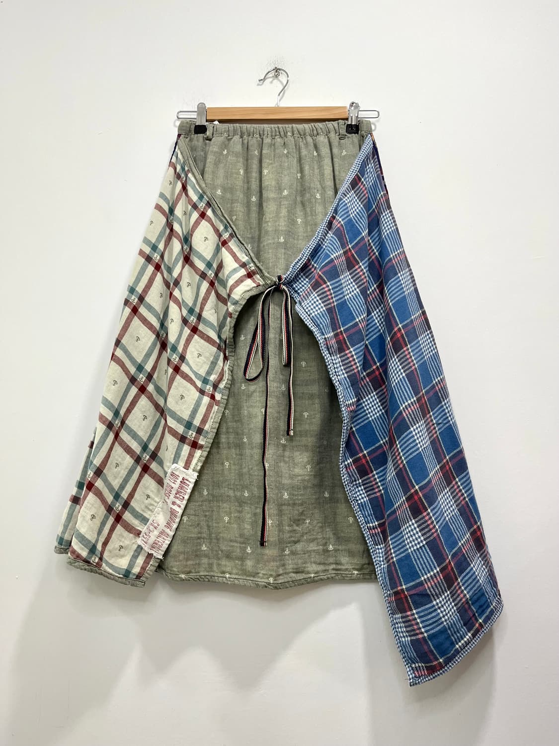 일본 빈티지 모리걸 바선생 패치워크 레이어드  롱스커트  상품이미지1