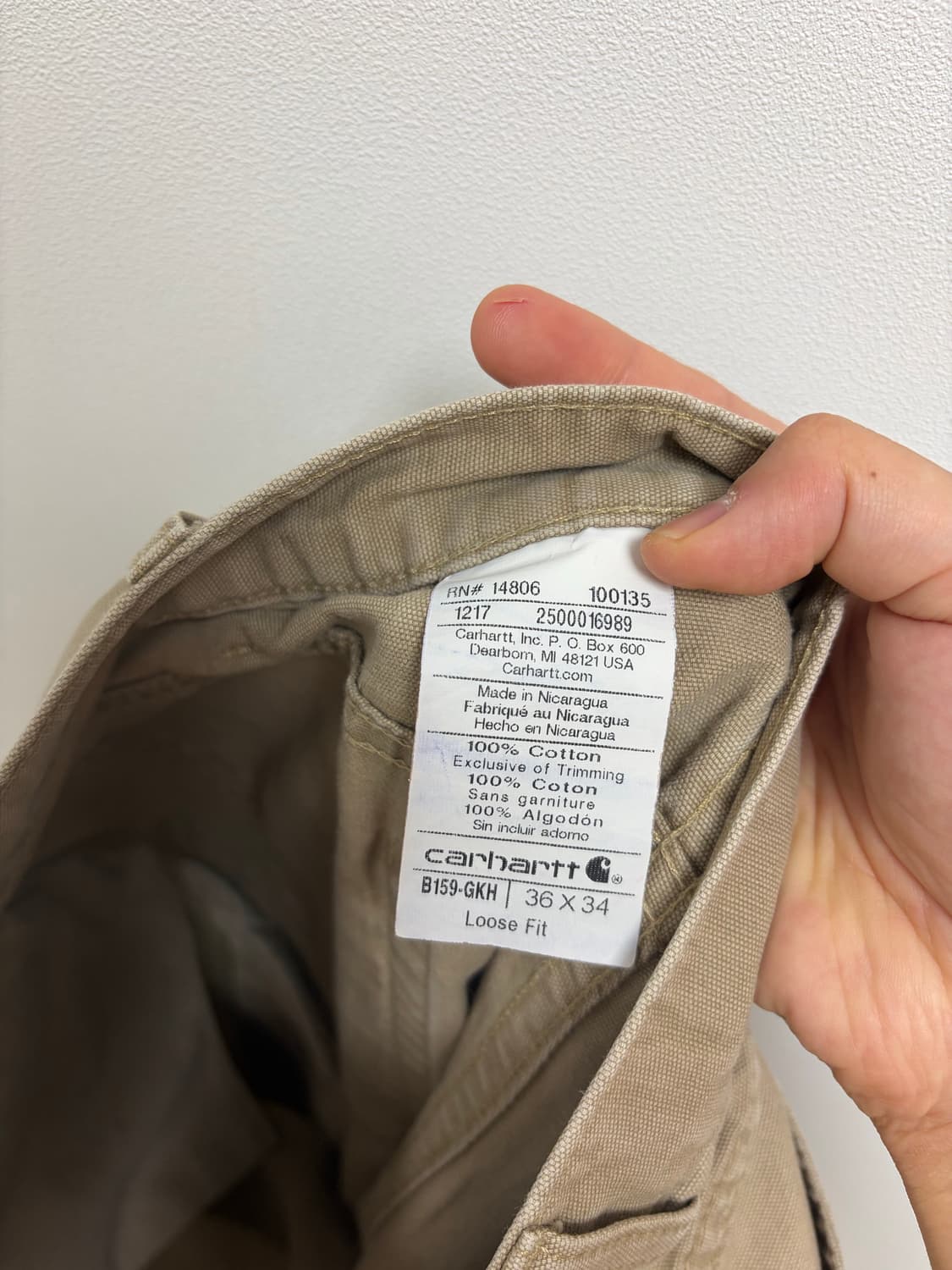 칼하트 카펜터 팬츠 상품이미지6