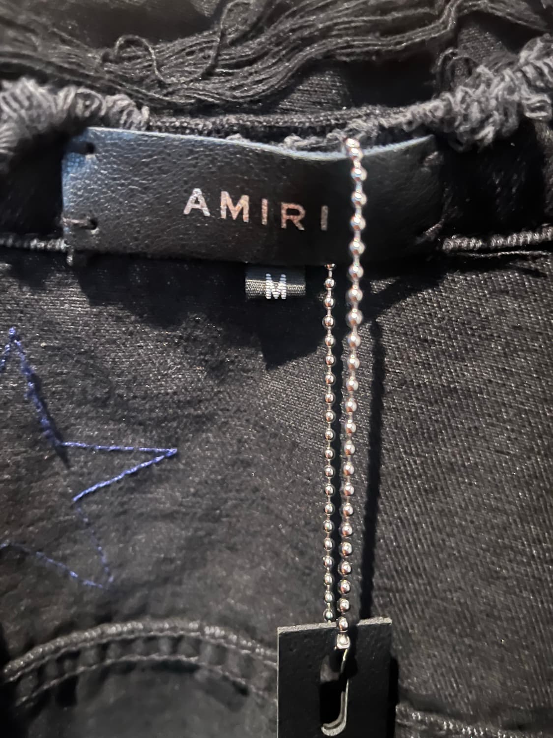 AMIRI 별패턴 블랙 데님 트러커 자켓 M 새상품 상품이미지2
