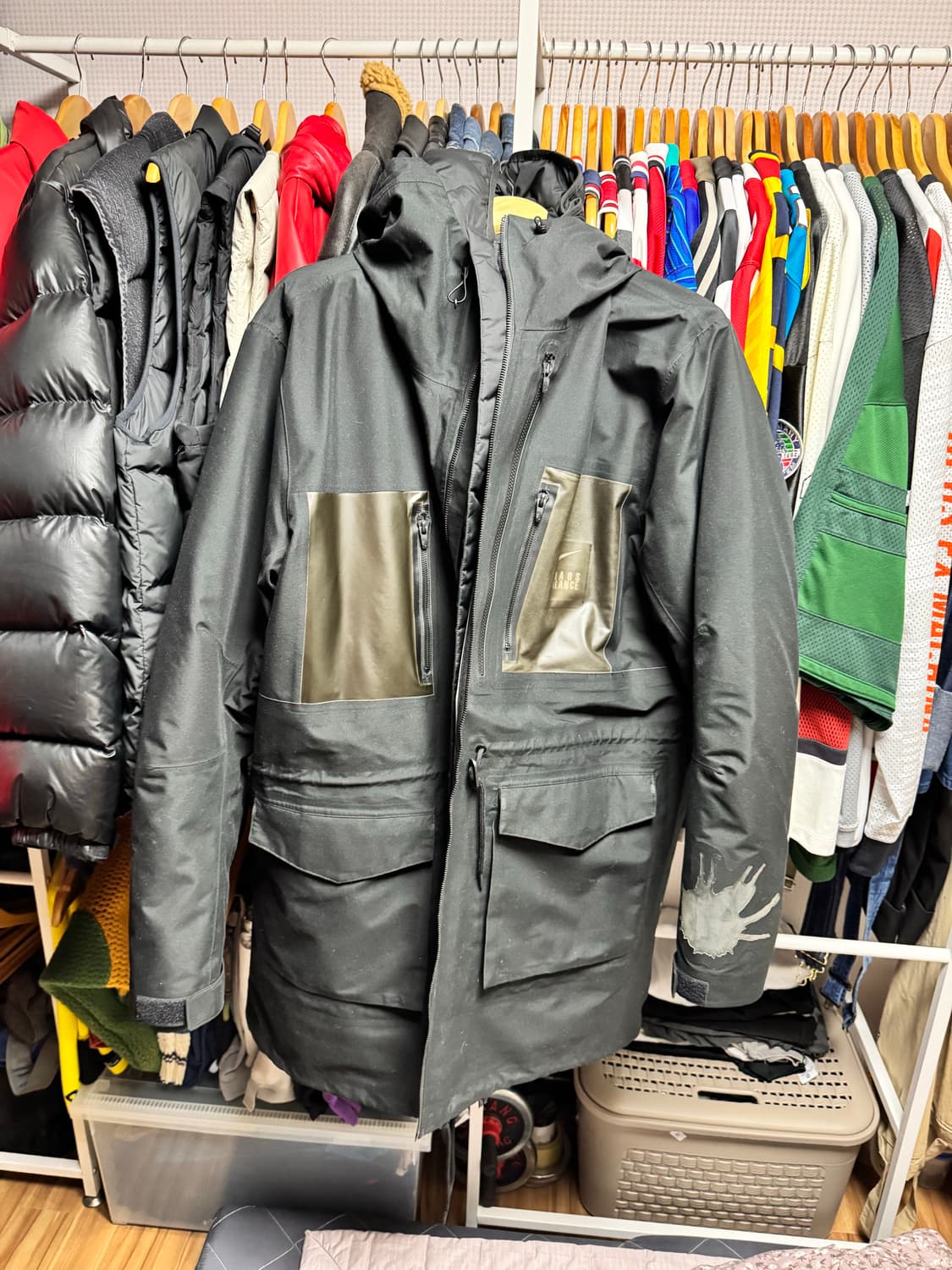 나이키 x 언더커버 피쉬테일 파카 블랙 - US/EU 상품이미지1