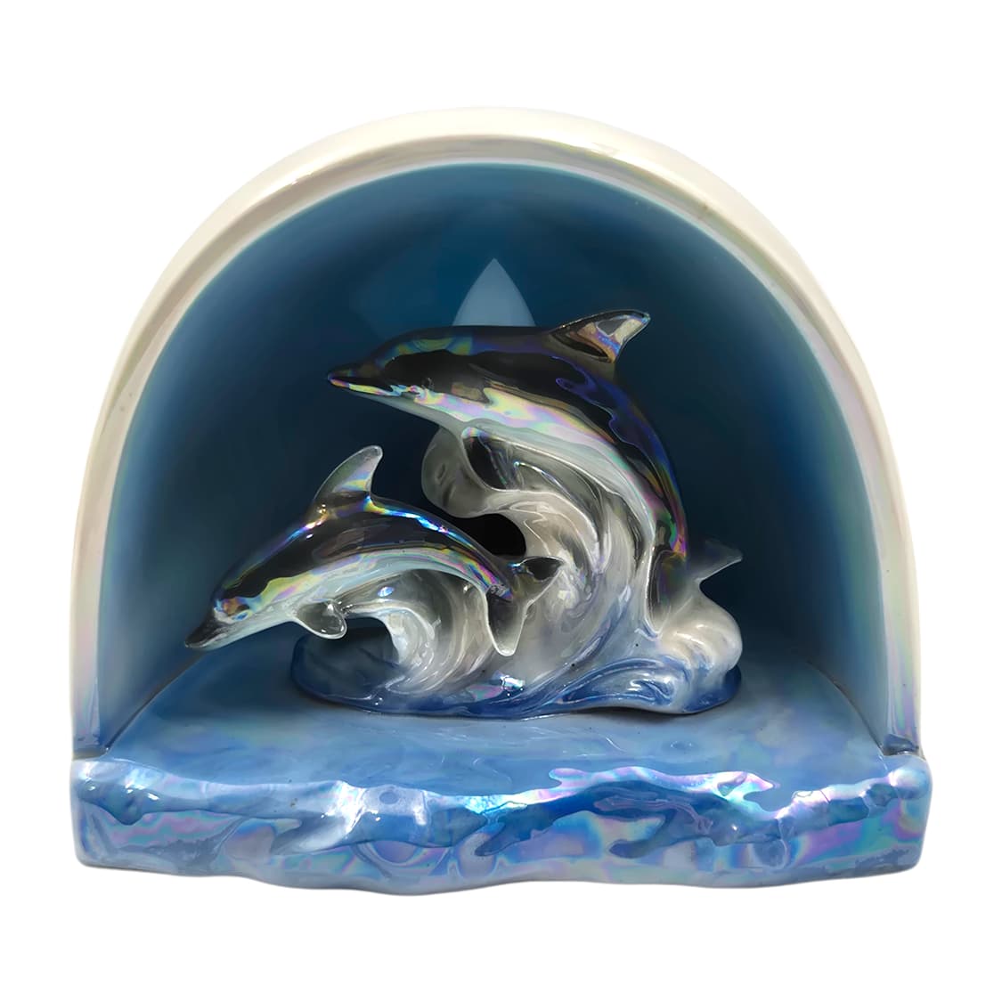 80s 가토 공예 헤엄 돌고래 오로라 돔 램프 상품이미지3