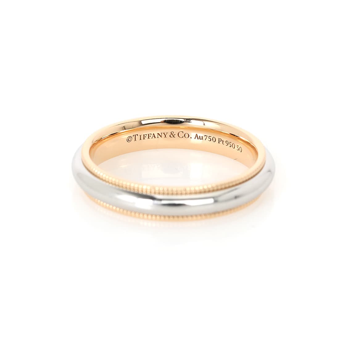 티파니 투게더 밀그레인 밴드링 플래티늄 로즈골드 반지 4mm 상품이미지2