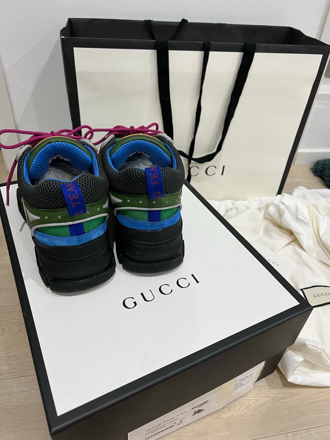 Gucci 구찌 플래시트랙 스니커즈 그린 블루 7+ 상품이미지3