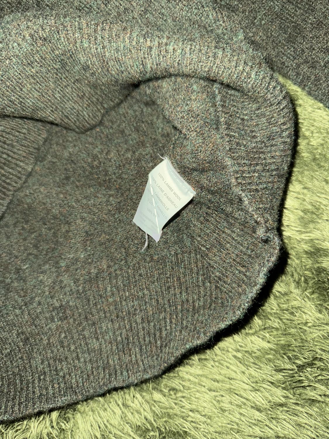[L] J crew 제이크루 릴렉스 핏 램스울 니트 카키 그린 상품이미지5