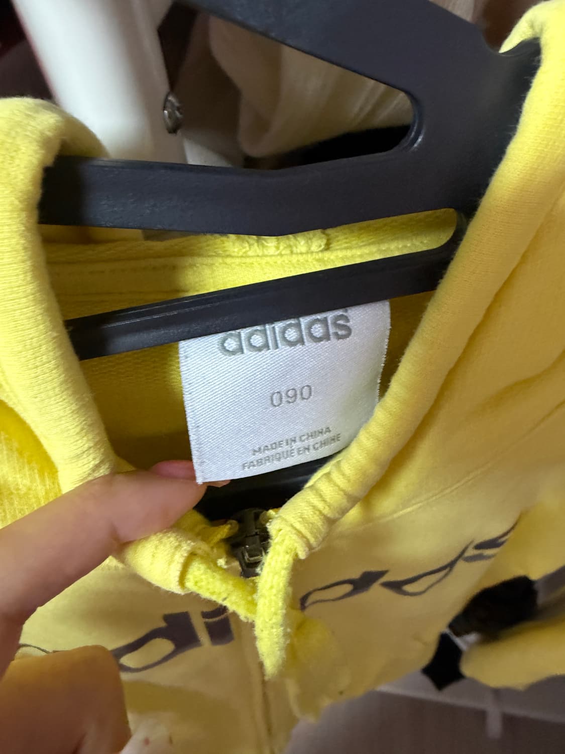 아디다스 옐로우 후드집업 상품이미지2