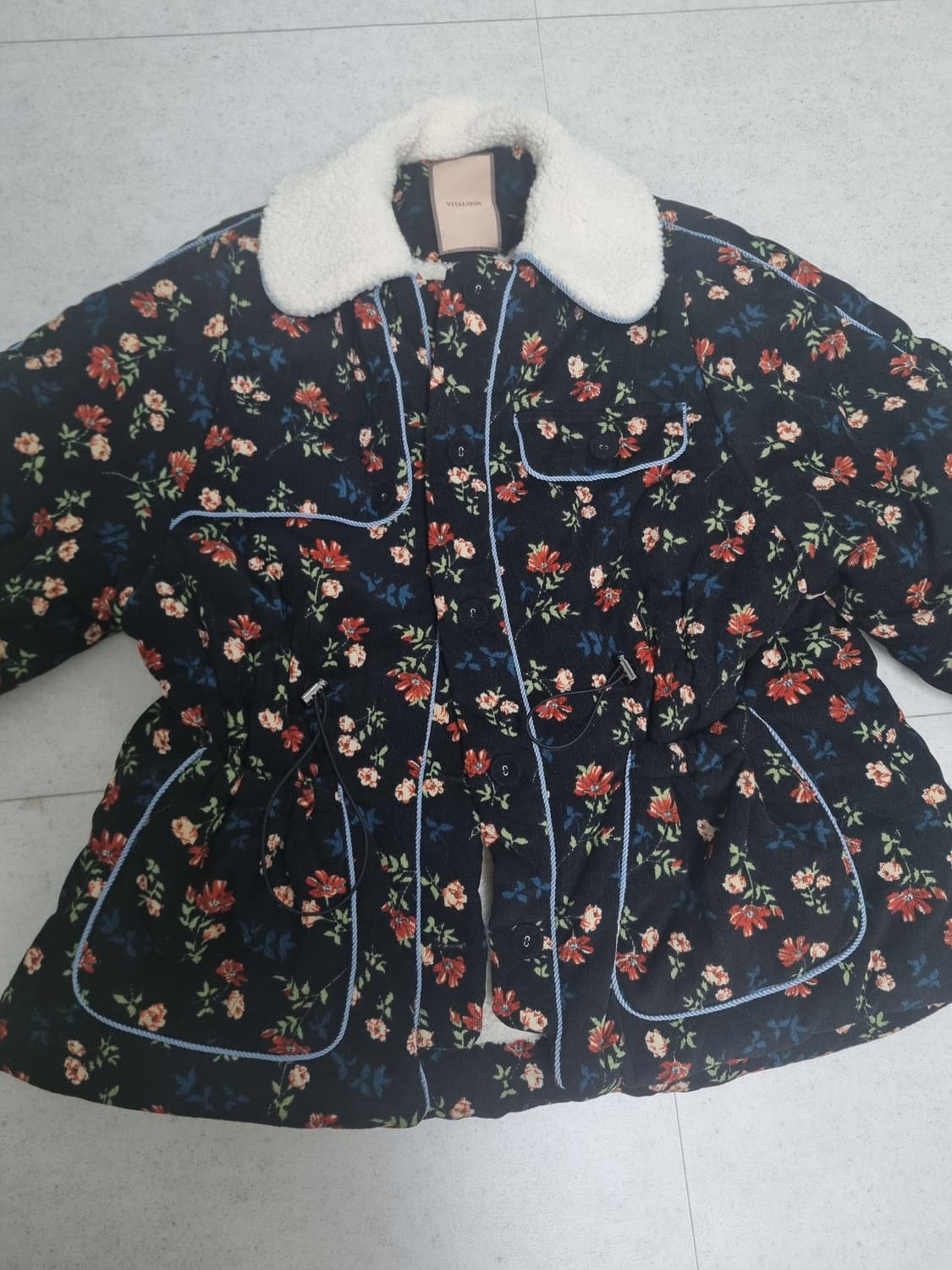 바이탈싸인 플라워 플리스 양털 자켓 상품이미지6