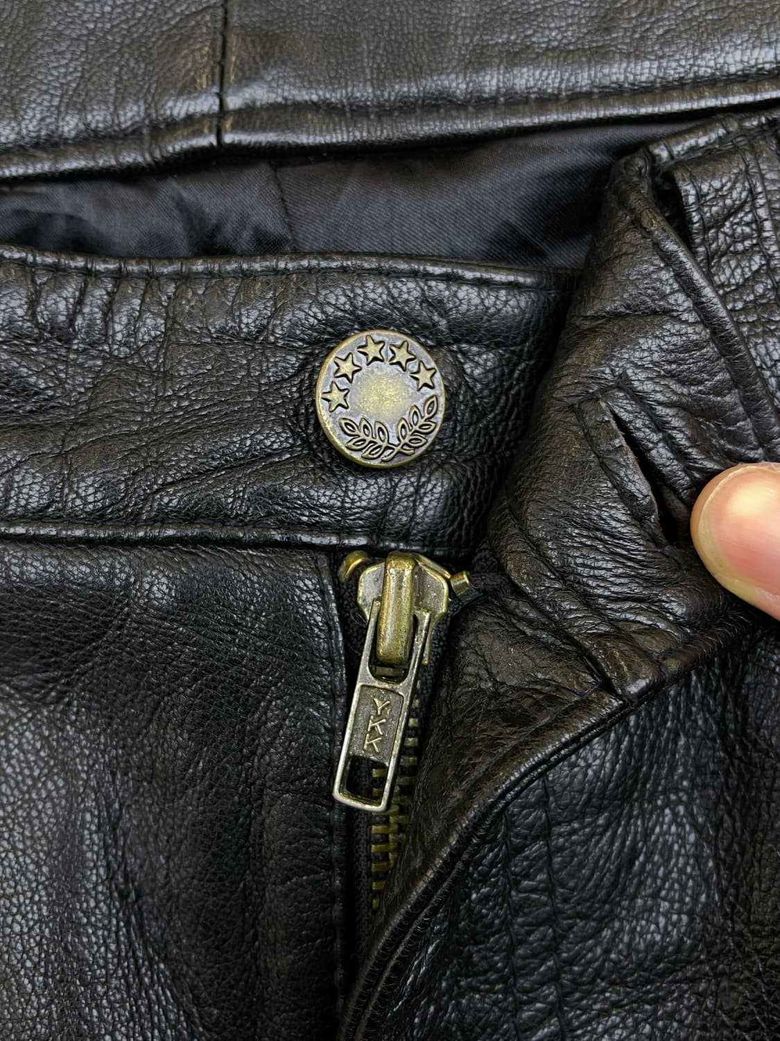 Japanese Vintage 90s 램스킨 레더 팬츠 상품이미지5