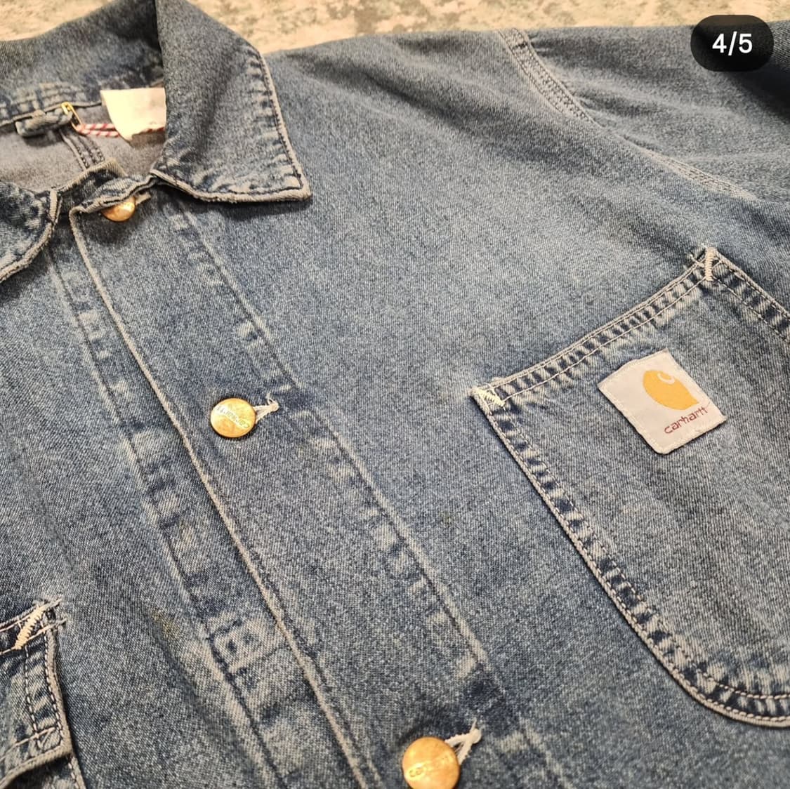 80s 오리지날 칼하트 데님커버올 상품이미지4