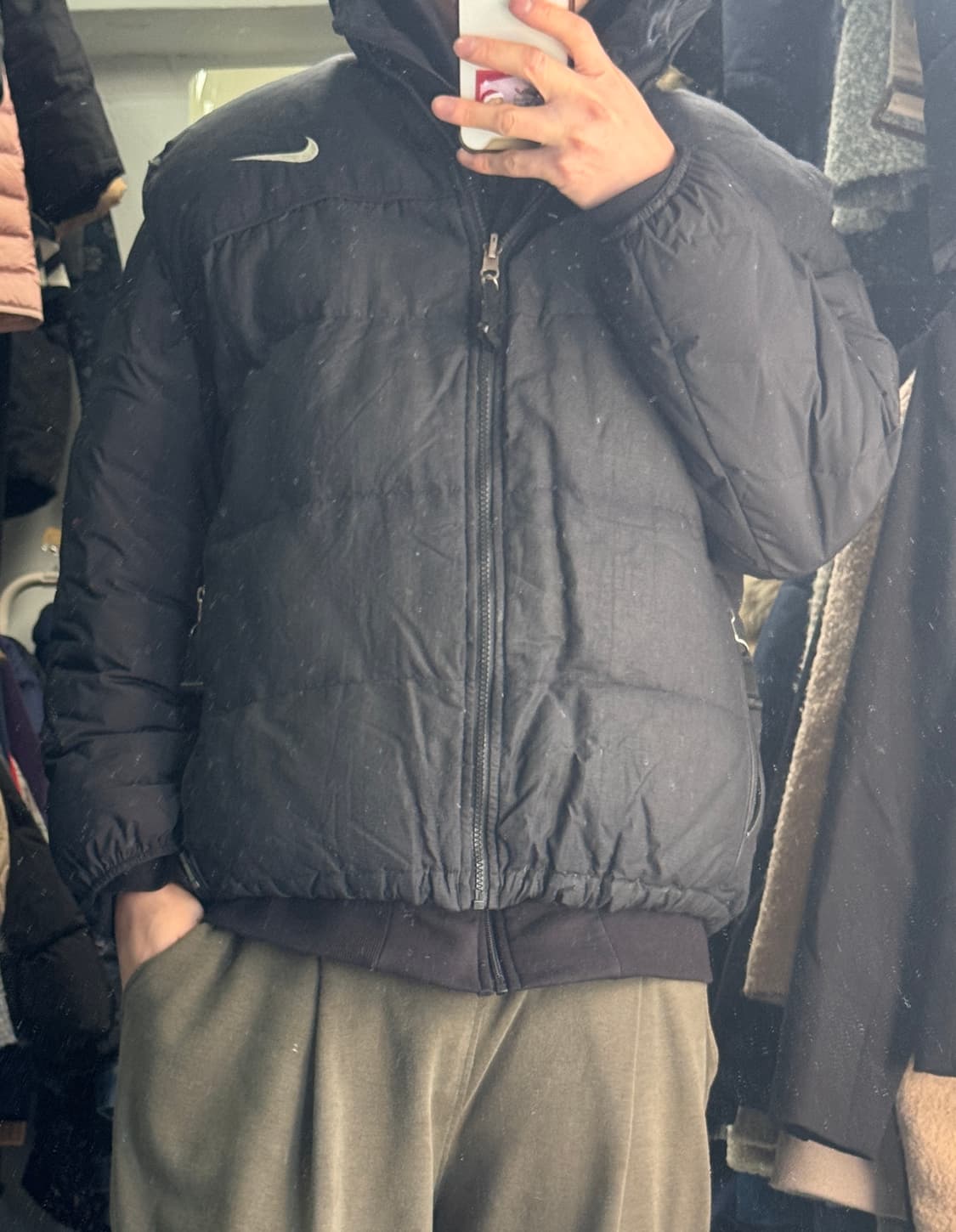 희귀!! 나이키 올드스쿨 ACG 블랙 패딩 조끼 XL 상품이미지3