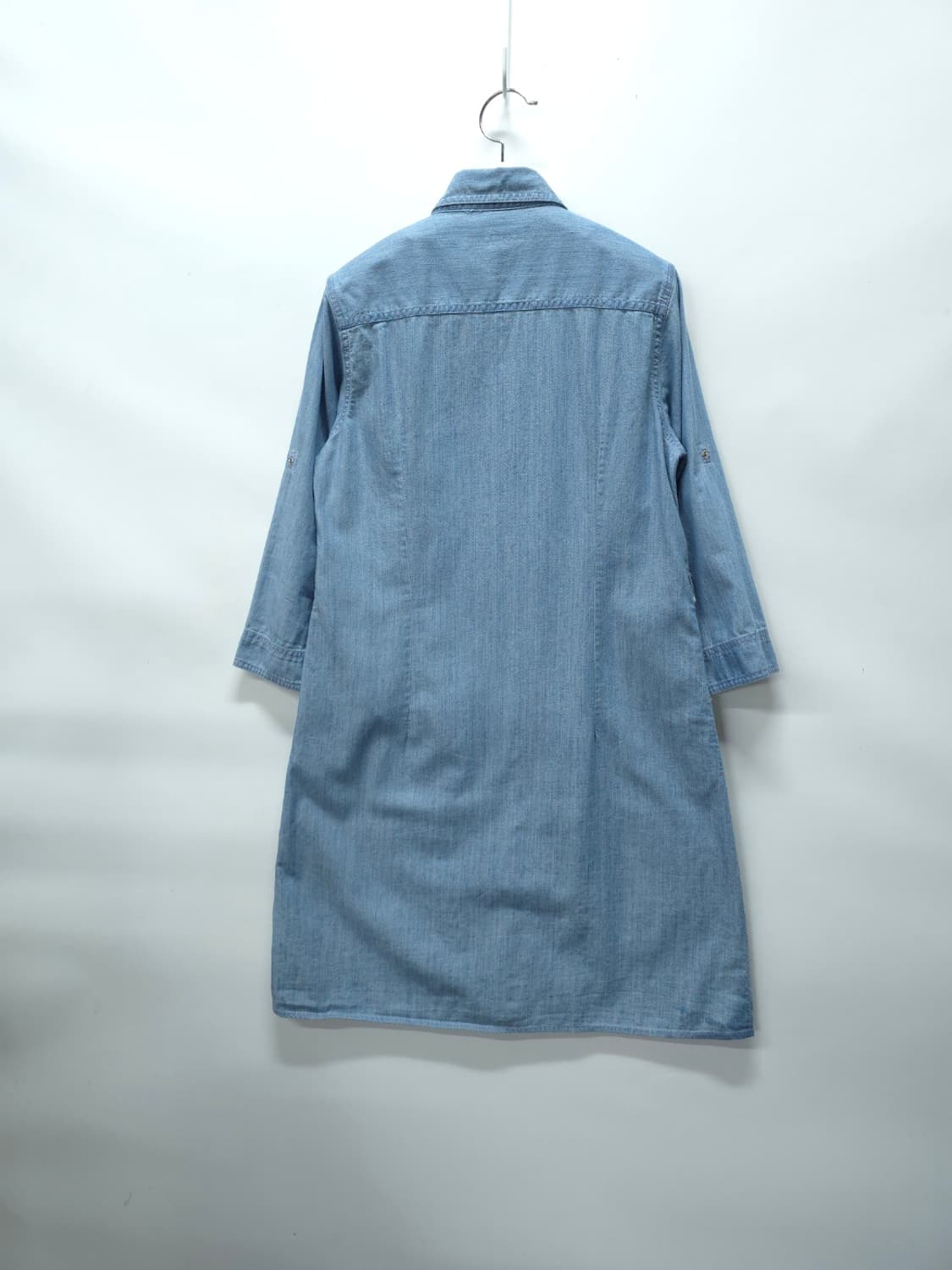 폴로 랄프로렌 슬림핏 샴브레이 라이트 데님 셔츠 원피스(55~55반) 상품이미지8