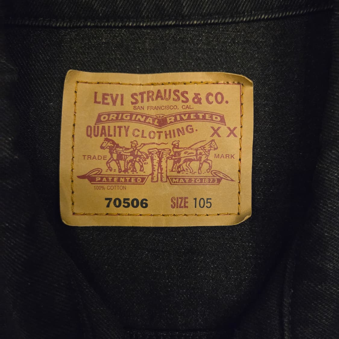 90s 00s 리바이스 70506 흑청 자켓 상품이미지3