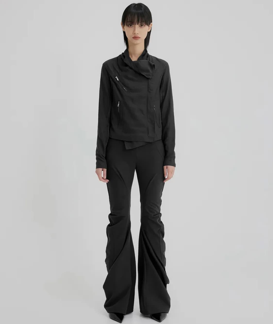 플레어업 드레이프 팬츠 블랙 1사이즈 상품이미지5