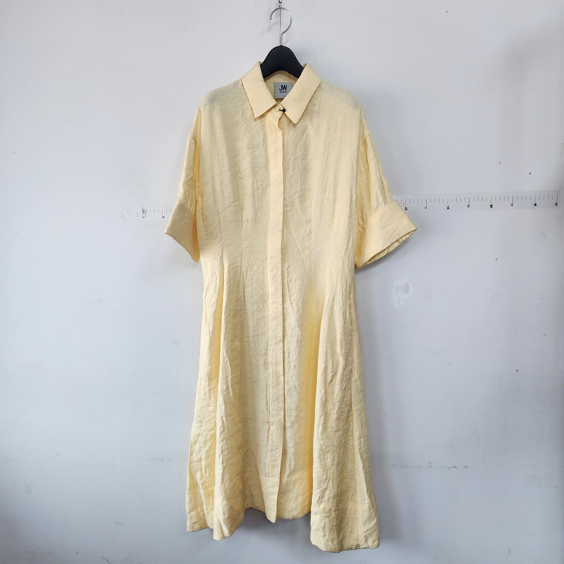 JW 제이슨우 옐로우 레이온 셔츠 원피스 상품이미지1