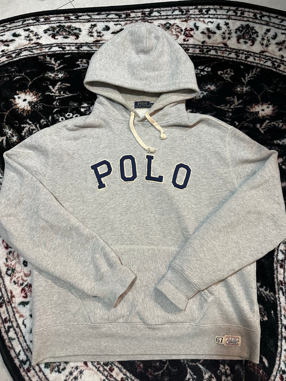 폴로 랄프로렌 펠트 빅 아치로고 후드티 상품이미지1
