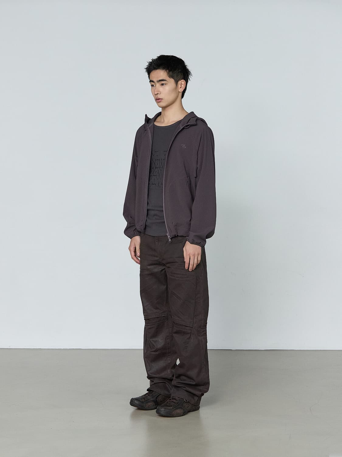 (3 4) 산산기어 에어 홀 자켓 레드 빈 새상품 상품이미지3